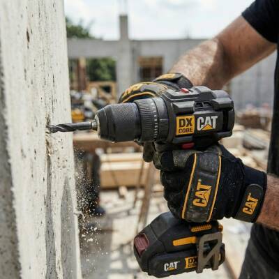 CAT DX1010.1 18Volt 2.0Ah Li-ion Çift Akülü Kömürsüz Profesyonel Şarjlı Darbeli Matkap + 20 Parça Delme Vidalama Uç Seti - 10