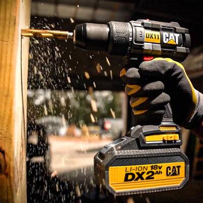 CAT DX11 18Volt/2.0Ah Li-ion Çift Akülü Kömürsüz Profesyonel Şarjlı Matkap - 3