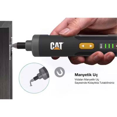 CAT DX1110 3.6Volt/1.5Ah. Li-ion Akıllı Şarjlı Tornavida + 26 adet Bits Uç - 7