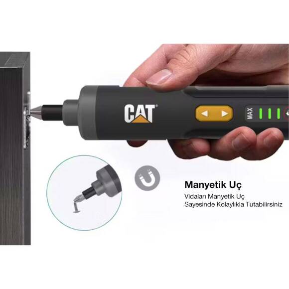 CAT DX1110 3.6Volt/1.5Ah. Li-ion Akıllı Şarjlı Tornavida + 26 adet Bits Uç - 7