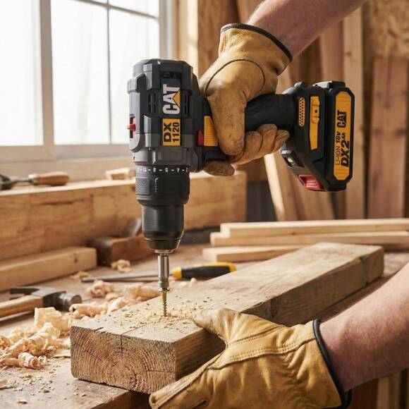 CAT DX1120 18Volt/2.0Ah Li-ion Çift Akülü Kömürsüz Profesyonel Şarjlı Darbeli Matkap + DA01902 45 Parça Vidalama Uç Seti - 7