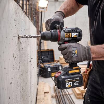 CAT DX1130.1 18Volt/4.0Ah Li-ion 80Nm Çift Akülü Kömürsüz Profesyonel Şarjlı Darbeli Matkap - 4