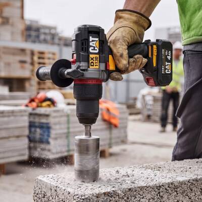 CAT DX1130.1 18Volt/4.0Ah Li-ion 80Nm Çift Akülü Kömürsüz Profesyonel Şarjlı Darbeli Matkap - 5