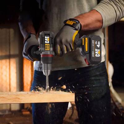 CAT DX1130.1 18Volt/4.0Ah Li-ion 80Nm Çift Akülü Kömürsüz Profesyonel Şarjlı Darbeli Matkap - 7