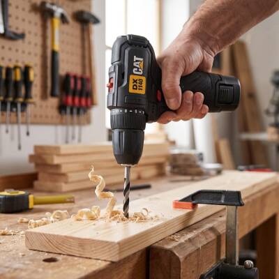 CAT DX1140 12Volt/2.0Ah Li-ion Çift Akülü Kömürsüz Profesyonel Şarjlı Darbesiz Matkap - 8