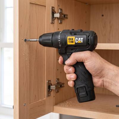 CAT DX1140 12Volt/2.0Ah Li-ion Çift Akülü Kömürsüz Profesyonel Şarjlı Darbesiz Matkap - 9
