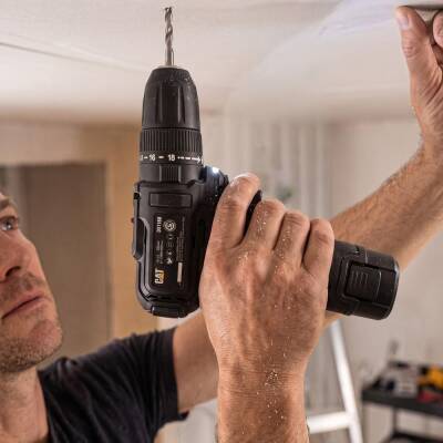 CAT DX1160.1 12Volt/2.0Ah Li-ion Tek Akülü Kömürsüz Profesyonel Şarjlı Darbeli Matkap - 7