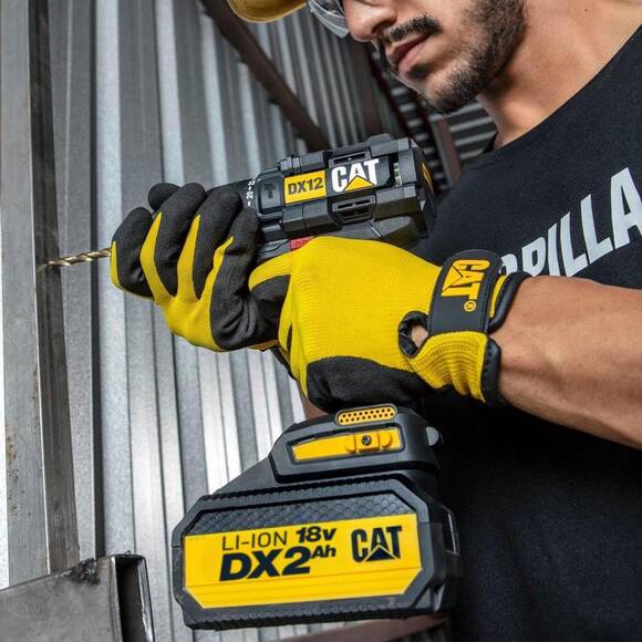 CAT DX12 18Volt/2.0Ah Li-ion Çift Akülü Kömürsüz Profesyonel Şarjlı Darbeli Matkap - 4