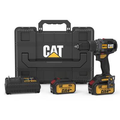 CAT DX12.2 18Volt/4.0Ah Li-ion Çift Akülü Kömürsüz Profesyonel Şarjlı Darbeli Matkap - Cat