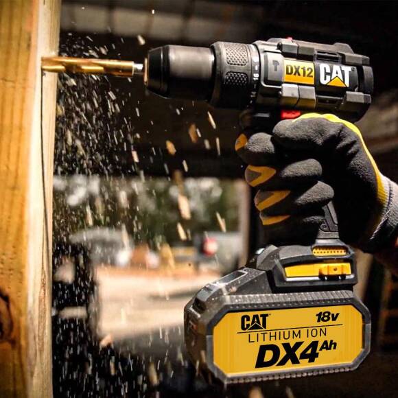CAT DX12.2 18Volt/4.0Ah Li-ion Çift Akülü Kömürsüz Profesyonel Şarjlı Darbeli Matkap - 4