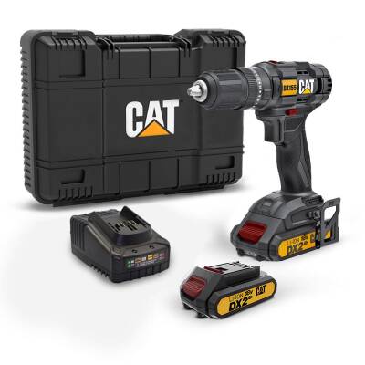 CAT DX155.1 18Volt/2.0Ah Li-ion Çift Akülü Profesyonel Şarjlı Darbeli Matkap - CAT