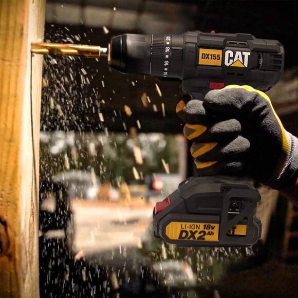 CAT DX155.1SET 18Volt/2.0Ah Li-ion Çift Akülü Profesyonel Şarjlı Darbeli Matkap + DA01901 32 Parça Vidalama Uç Seti - 4