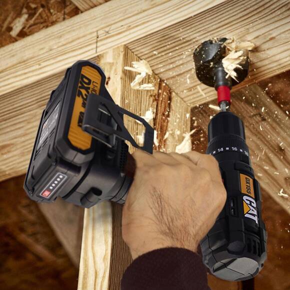 CAT DX155.1SET 18Volt/2.0Ah Li-ion Çift Akülü Profesyonel Şarjlı Darbeli Matkap + DA01901 32 Parça Vidalama Uç Seti - 6