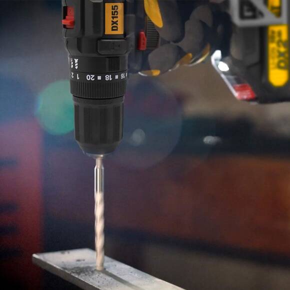 CAT DX155.1SET 18Volt/2.0Ah Li-ion Çift Akülü Profesyonel Şarjlı Darbeli Matkap + DA01901 32 Parça Vidalama Uç Seti - 9
