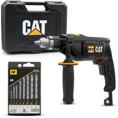 CAT DX17.1 750Watt 13mm Profesyonel Darbeli Matkap + 8 Parça Aksesuar - Cat