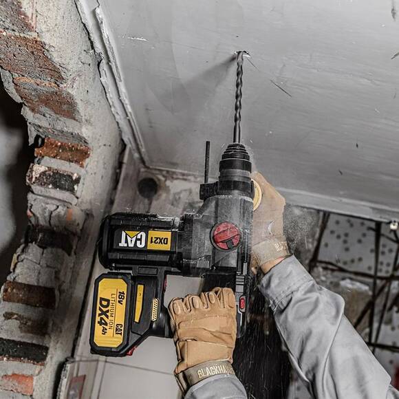 CAT DX21 18Volt 4.0Ah 2.2J Li-ion Çift Akülü Şarjlı Kömürsüz Profesyonel SDS-Plus Pnömatik Kırıcı/Delici - 6