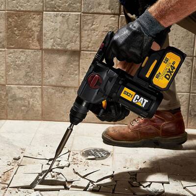 CAT DX21 18Volt 4.0Ah 2.2J Li-ion Çift Akülü Şarjlı Kömürsüz Profesyonel SDS-Plus Pnömatik Kırıcı/Delici - Thumbnail