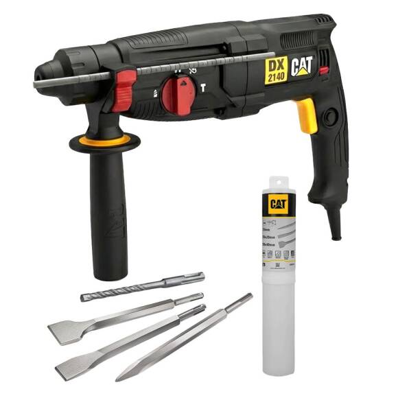 CAT DX2140.1 800Watt 3.0J 26MM SDS-Plus Profesyonel Kırıcı/Delici + 1 Ad Delici 3 Ad Kırıcı Uç - 2