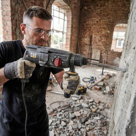 CAT DX2140.1 800Watt 3.0J 26MM SDS-Plus Profesyonel Kırıcı/Delici + 1 Ad Delici 3 Ad Kırıcı Uç - 4