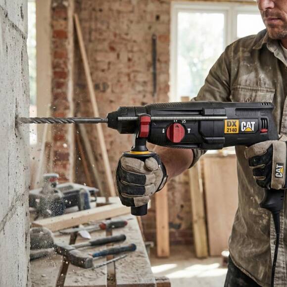 CAT DX2140.1 800Watt 3.0J 26MM SDS-Plus Profesyonel Kırıcı/Delici + 1 Ad Delici 3 Ad Kırıcı Uç - 6
