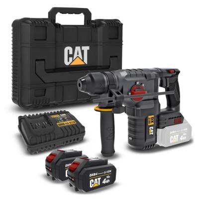 CAT DX2150 18Volt/4.0Ah 2.8J Li-ion Çift Akülü Kömürsüz Profesyonel SDS-Plus Kırıcı/Delici - Cat
