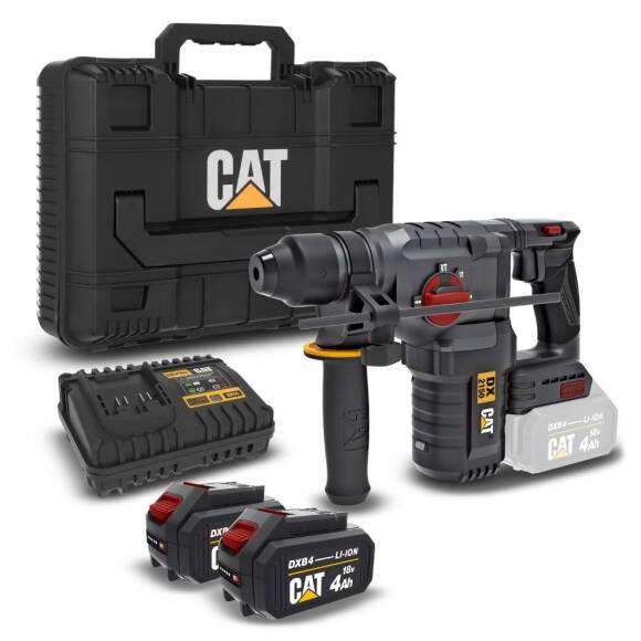 CAT DX2150 18Volt/4.0Ah 2.8J Li-ion Çift Akülü Kömürsüz Profesyonel SDS-Plus Kırıcı/Delici - 1
