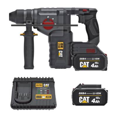 CAT DX2150 18Volt/4.0Ah 2.8J Li-ion Çift Akülü Kömürsüz Profesyonel SDS-Plus Kırıcı/Delici - Cat (1)