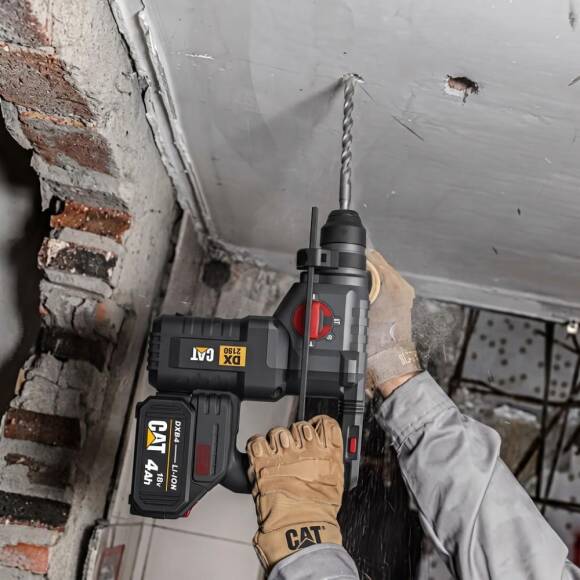 CAT DX2150 18Volt/4.0Ah 2.8J Li-ion Çift Akülü Kömürsüz Profesyonel SDS-Plus Kırıcı/Delici - 5