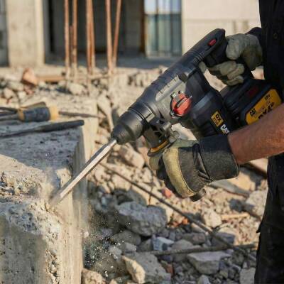 CAT DX2150 18Volt/4.0Ah 2.8J Li-ion Çift Akülü Kömürsüz Profesyonel SDS-Plus Kırıcı/Delici - 6