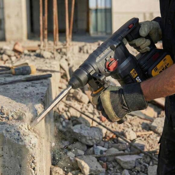 CAT DX2150 18Volt/4.0Ah 2.8J Li-ion Çift Akülü Kömürsüz Profesyonel SDS-Plus Kırıcı/Delici - 6