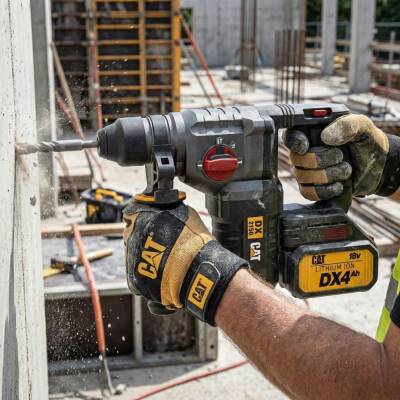CAT DX2150 18Volt/4.0Ah 2.8J Li-ion Çift Akülü Kömürsüz Profesyonel SDS-Plus Kırıcı/Delici - 7