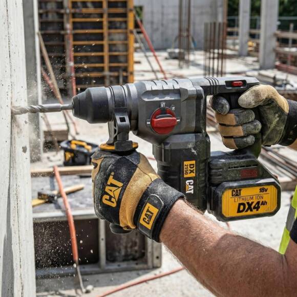 CAT DX2150 18Volt/4.0Ah 2.8J Li-ion Çift Akülü Kömürsüz Profesyonel SDS-Plus Kırıcı/Delici - 7