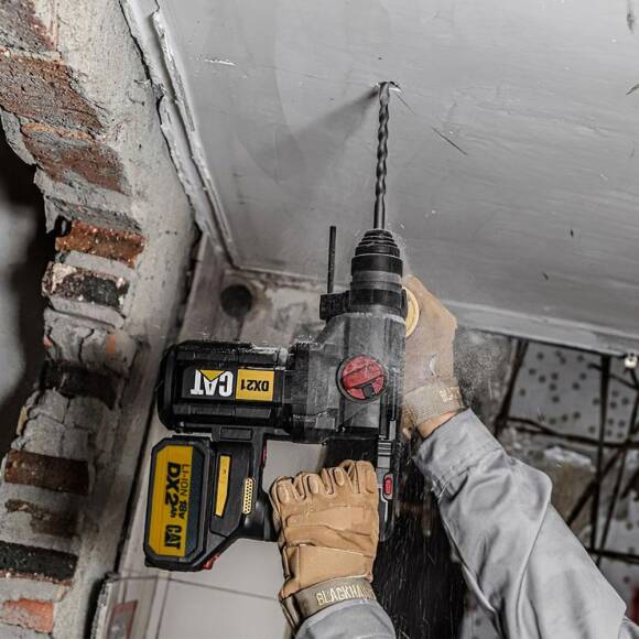 CAT DX21BC 18Volt 2.0Ah 2.2J Li-ion Tek Akülü Şarjlı Kömürsüz Profesyonel SDS-Plus Pnömatik Kırıcı/Delici - 5