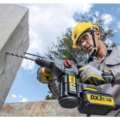 CAT DX21BC 18Volt 2.0Ah 2.2J Li-ion Tek Akülü Şarjlı Kömürsüz Profesyonel SDS-Plus Pnömatik Kırıcı/Delici - 3