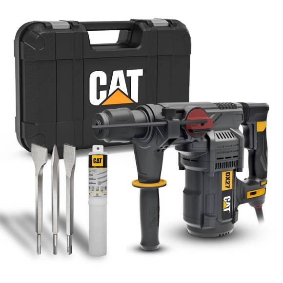 CAT DX27SET 1500Watt 5.0J 32MM Profesyonel SDS-Plus Kırıcı/Delici + DA03903 3 Parça Kırıcı Uç Seti - 1