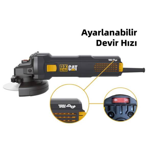 CAT DX3065 1400Watt 125mm Devir Ayarlı Profesyonel Avuç Taşlama - 2