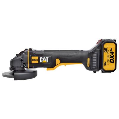 CAT DX31 18Volt/4.0Ah Li-ion Tek Akülü 115mm Kömürsüz Profesyonel Avuç Taşlama - Cat (1)