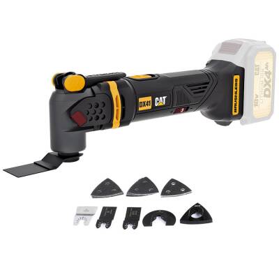 CAT DX41B 18Volt Kömürsüz Profesyonel Çok Amaçlı Devir Ayarlı Raspalama+14 Adet Aksesuar (Akü Dahil Değildir) - CAT
