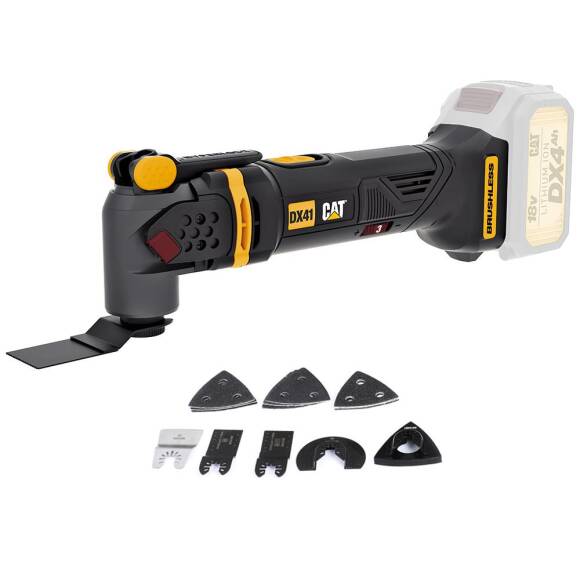 CAT DX41B 18Volt Kömürsüz Profesyonel Çok Amaçlı Devir Ayarlı Raspalama+14 Adet Aksesuar (Akü Dahil Değildir) - 1