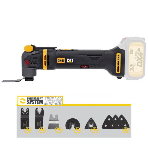 CAT DX41B 18Volt Kömürsüz Profesyonel Çok Amaçlı Devir Ayarlı Raspalama+14 Adet Aksesuar (Akü Dahil Değildir) - 2