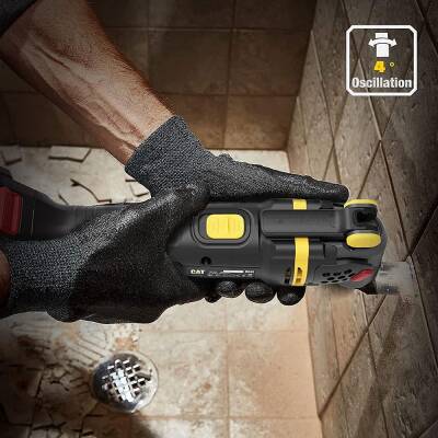 CAT DX41B 18Volt Kömürsüz Profesyonel Çok Amaçlı Devir Ayarlı Raspalama+14 Adet Aksesuar (Akü Dahil Değildir) - 5
