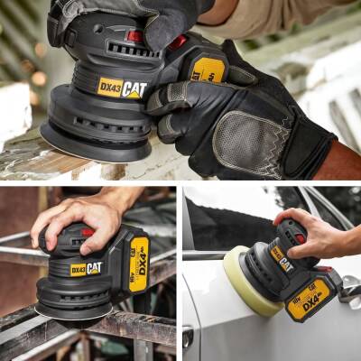 CAT DX43B 18Volt 125mm Kömürsüz Devir Ayarlı Profesyonel Eksantrik Zımpara (Akü Dahil Değildir) - 5