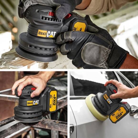 CAT DX43B 18Volt 125mm Kömürsüz Devir Ayarlı Profesyonel Eksantrik Zımpara (Akü Dahil Değildir) - 5