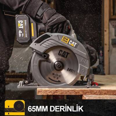 CAT DX5040B 18Volt 185mm Kömürsüz Profesyonel Daire Testere (Akü Dahil Değildir) - 3