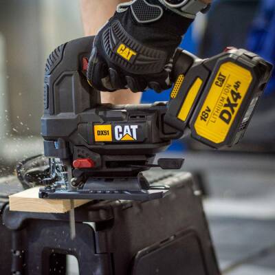 CAT DX51 18Volt/4.0Ah Li-ion Tek Akülü Profesyonel Kömürsüz Dekupaj Testere - 4