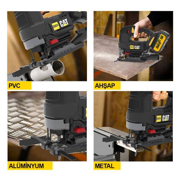 CAT DX51BC 18Volt 2.0Ah Li-ion Tek Akülü Profesyonel Kömürsüz Dekupaj Testere - 10