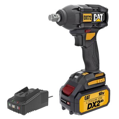 CAT DX72BC 18Volt/2.0Ah Li-ion Tek Akülü Şarjlı 350Nm Kömürsüz Profesyonel Somun Sıkma - Cat (1)