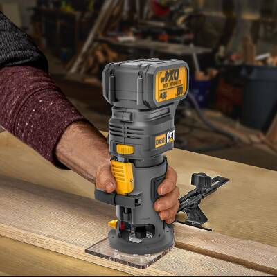 CAT DX82B.3 18Volt Şarjlı Kömürsüz 6mm Devir Ayarlı Profesyonel Avuç İçi El Frezesi Formika Tıraşlama (Akü Dahil Değildir) - 8