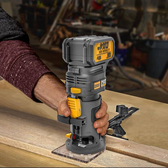 CAT DX82B.3 18Volt Şarjlı Kömürsüz 6mm Devir Ayarlı Profesyonel Avuç İçi El Frezesi Formika Tıraşlama (Akü Dahil Değildir) - 8