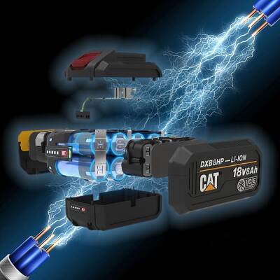 CAT DXB8HP 18Volt 8.0Ah. Li-ion ICE CONTROL ONE FOR ALL Profesyonel Yedek Akü - 5